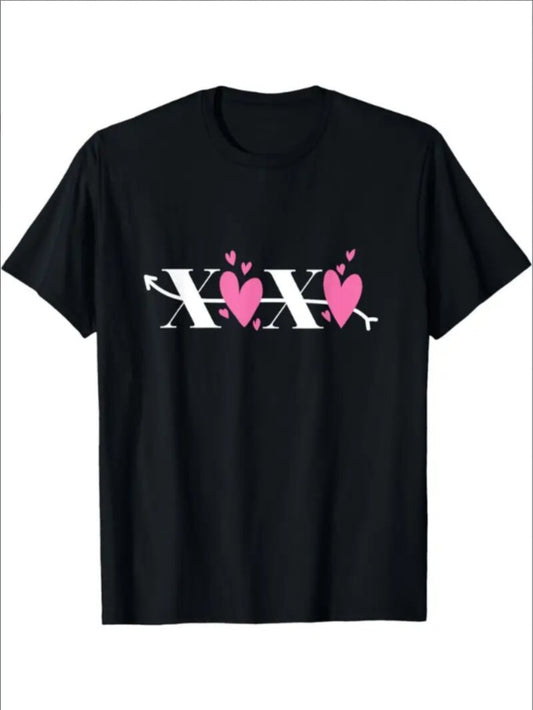 Love Valentine'S Day T-Shirt,   Couple T-Shirt, Couple Christmas, Fashion Casual T-Shirt, Short-Sleeved T-Shirt