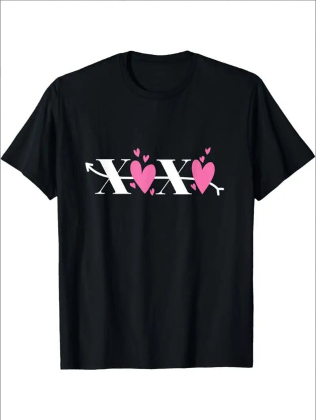 Love Valentine'S Day T-Shirt,   Couple T-Shirt, Couple Christmas, Fashion Casual T-Shirt, Short-Sleeved T-Shirt